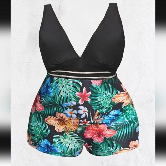 Tropical plus size one piece Swimsuit sz 2XL - Picture 7 of 7